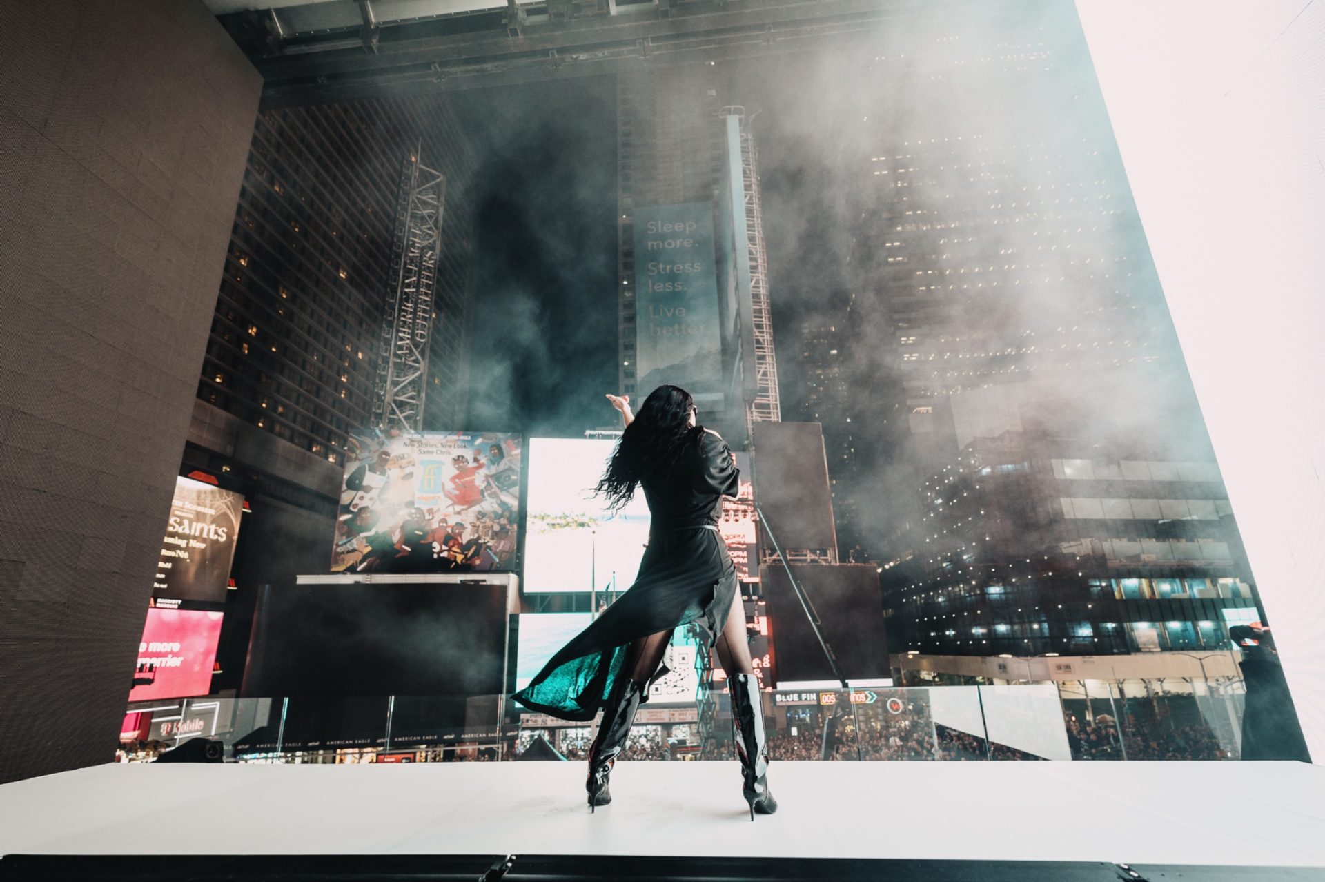 Charli XCX Times Square concert